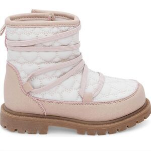 Carter's toddler Child Ribbed Tayla ivory and Pink Fashion Boot size 12